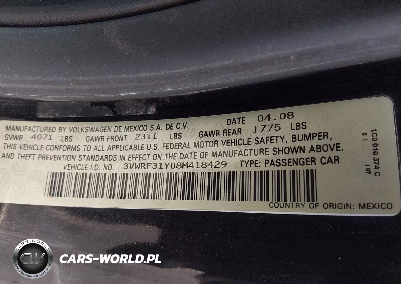 2008 Volkswagen New Beetle Se VIN:3VWRF31Y08M418429 - 9