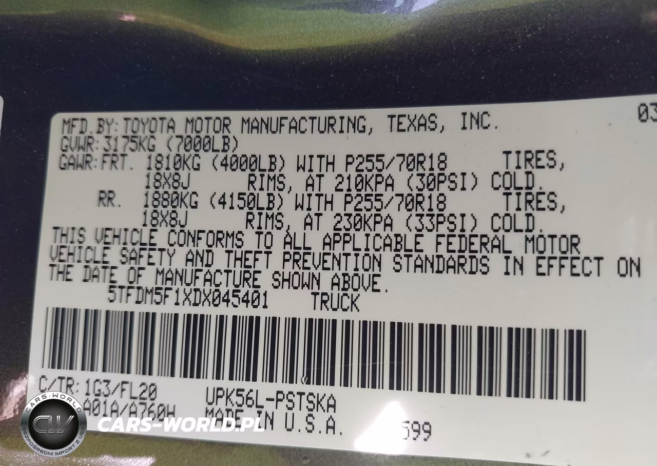 2013 Toyota Tundra Grade 4.6L V8 VIN:5TFDM5F1XDX045401 - 9