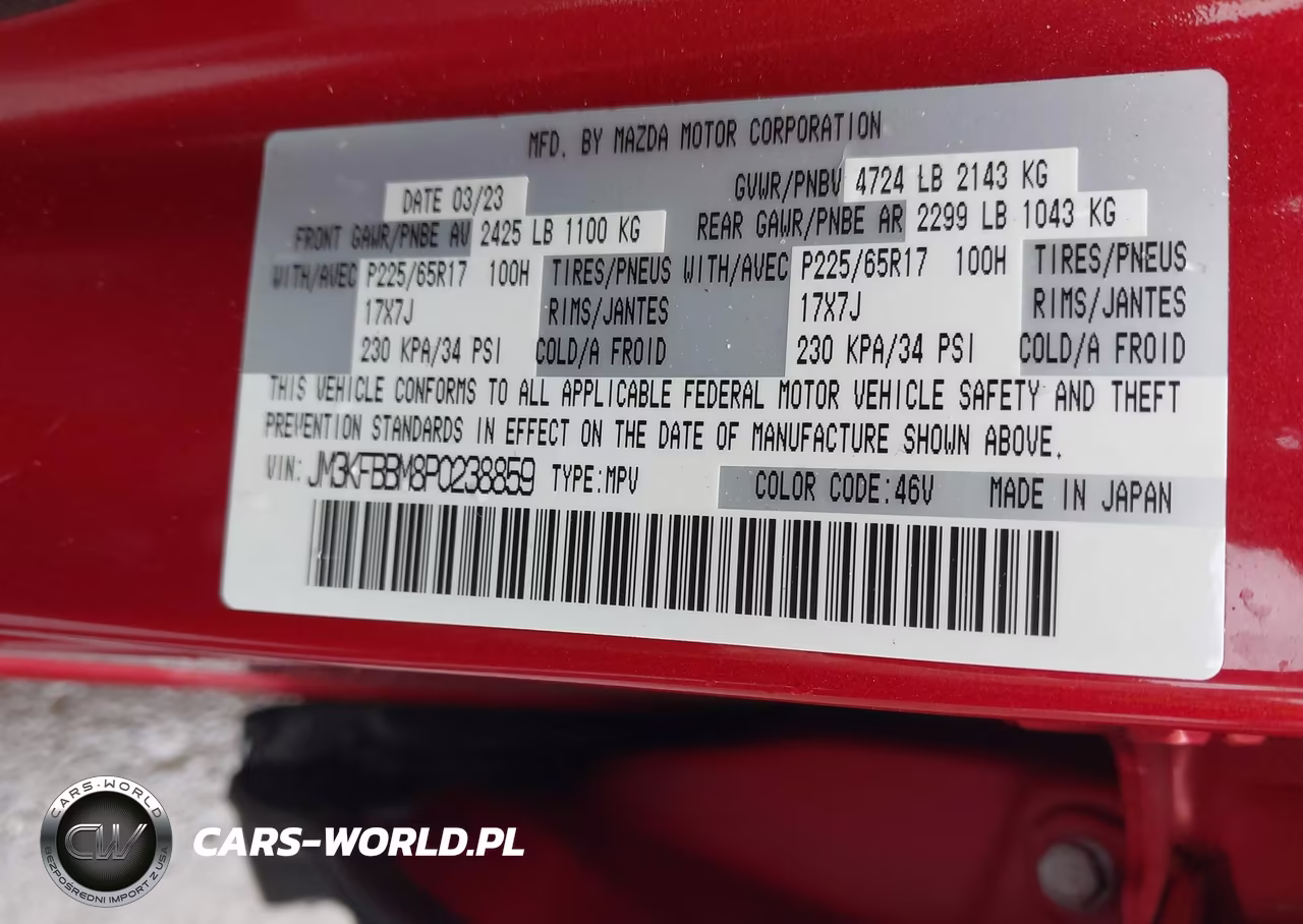 2023 Mazda Cx-5 2.5 S Select VIN:JM3KFBBM8P0238859 - 9