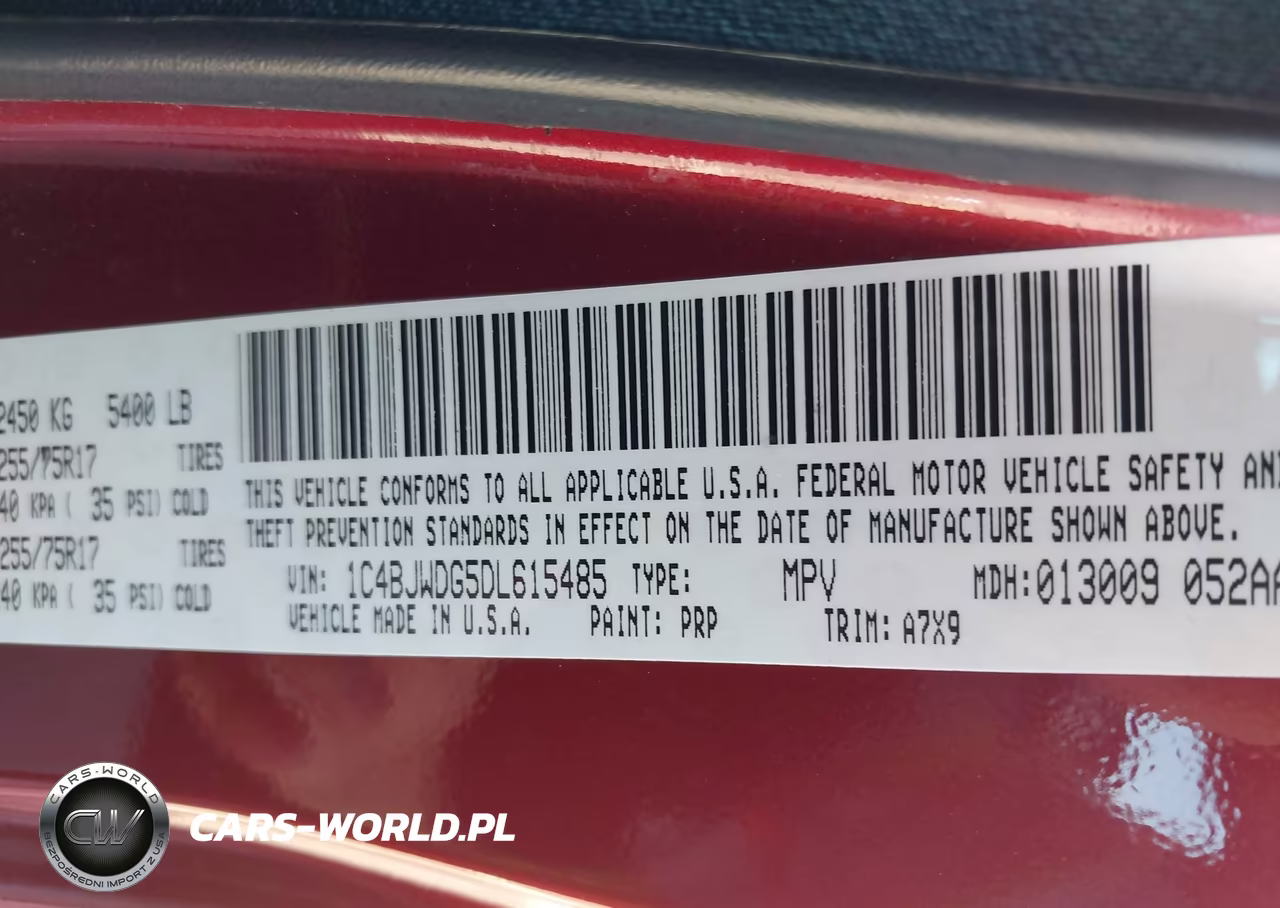 2013 Jeep Wrangler Unlimited Sport VIN:1C4BJWDG5DL615485 - 9