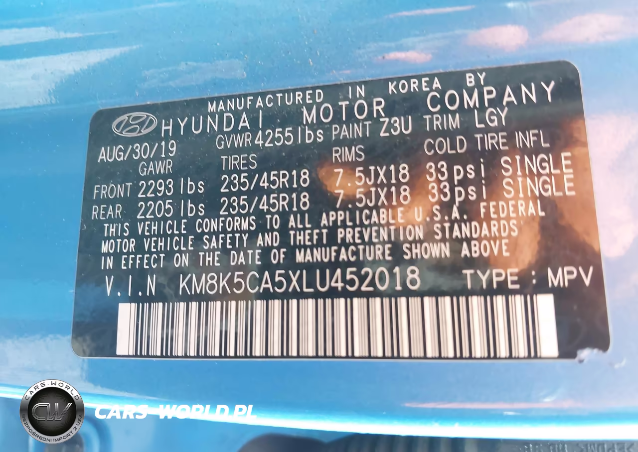 2020 Hyundai Kona Ultimate VIN:KM8K5CA5XLU452018 - 9