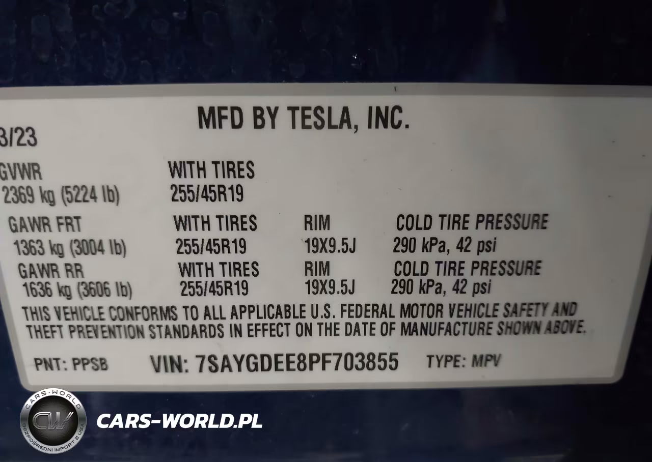 2023 Tesla Model Y Awd-Long Range Dual Motor All-Wheel Drive VIN:7SAYGDEE8PF703855 - 9
