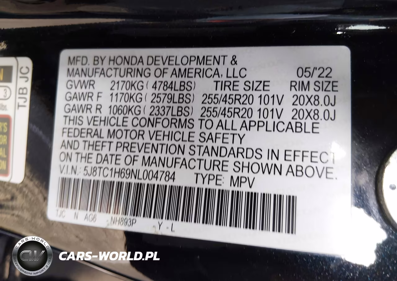 2022 Acura Rdx A-Spec Package VIN:5J8TC1H69NL004784 - 9