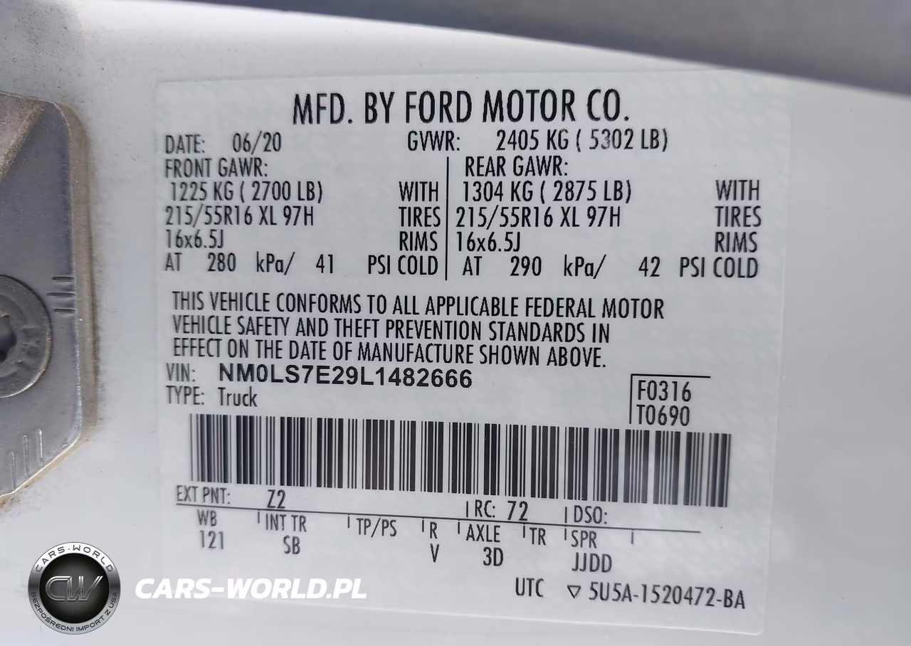2020 Ford Transit Connect Xl VIN:NM0LS7E29L1482666 - 9