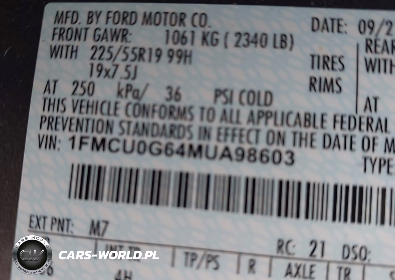 2021 Ford Escape Se VIN:1FMCU0G64MUA98603 - 9