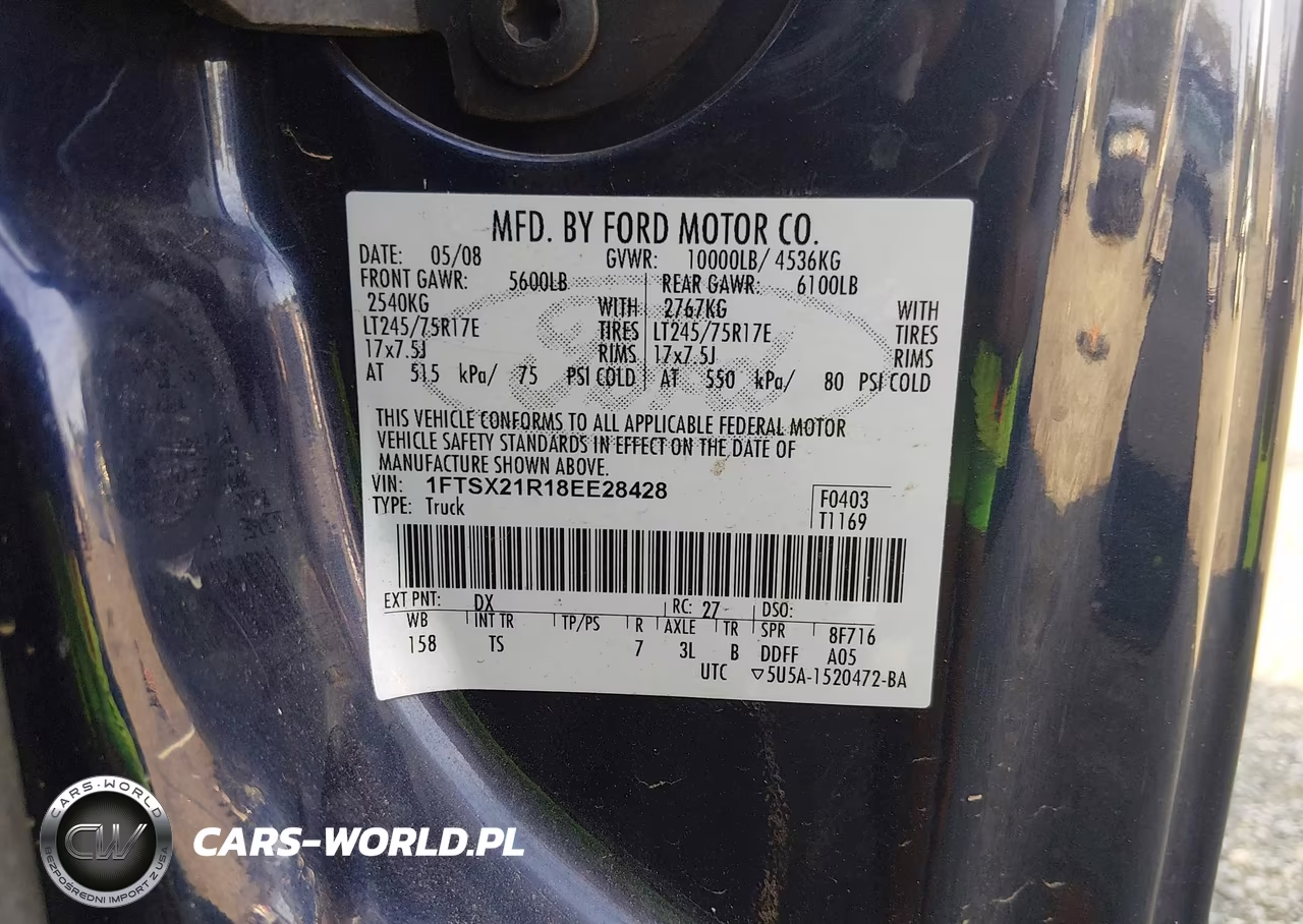 2008 Ford F-250 Xl VIN:1FTSX21R18EE28428 - 9