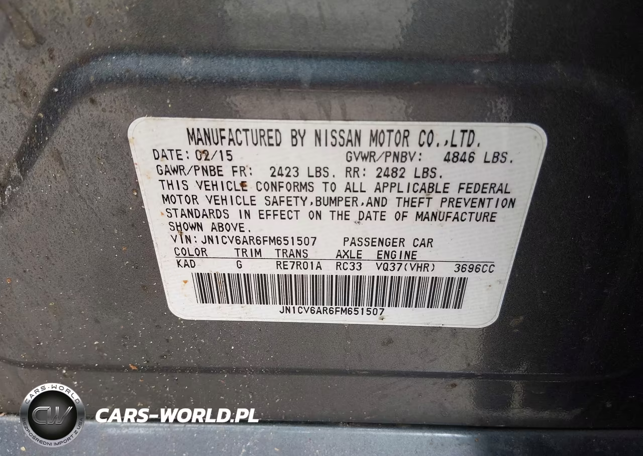 2015 Infiniti Q40 VIN:JN1CV6AR6FM651507 - 9