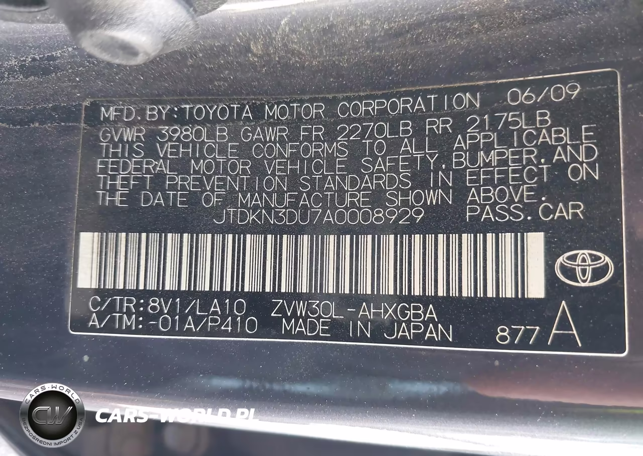 2010 Toyota Prius V VIN:JTDKN3DU7A0008929 - 9