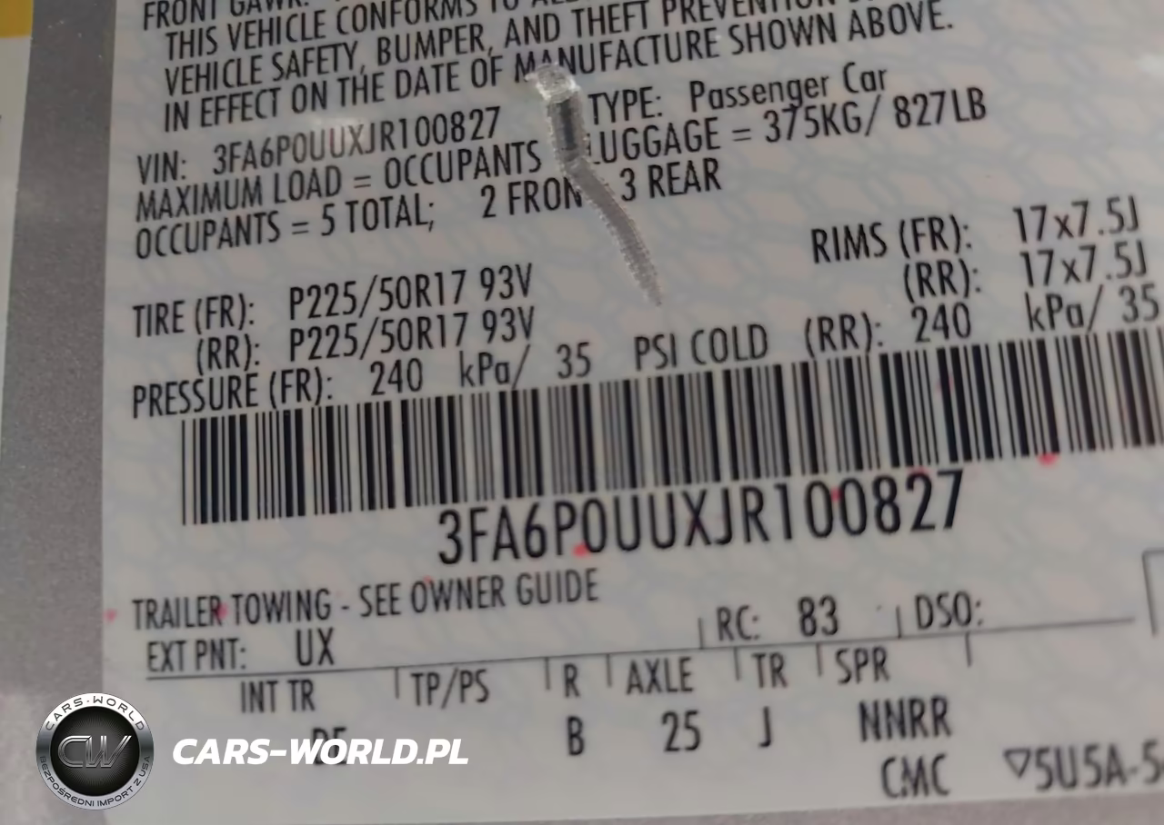 2018 Ford Fusion Hybrid S VIN:3FA6P0UUXJR100827 - 9