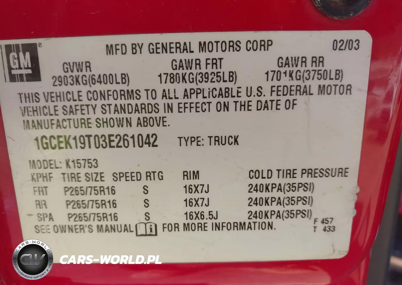 2003 Chevrolet Silverado 1500 Ls VIN:1GCEK19T03E261042 - 9