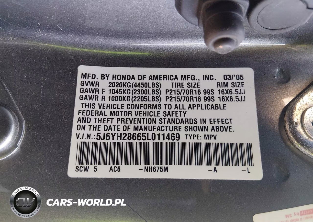 2005 Honda Element Ex VIN:5J6YH28665L011469 - 9