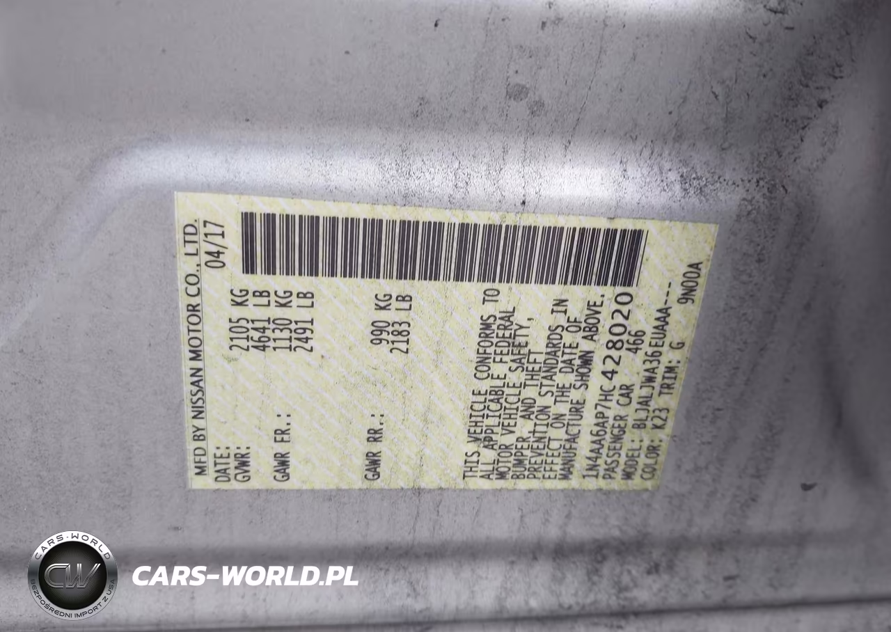 2017 Nissan Maxima 3.5 Sv VIN:1N4AA6AP7HC428020 - 9