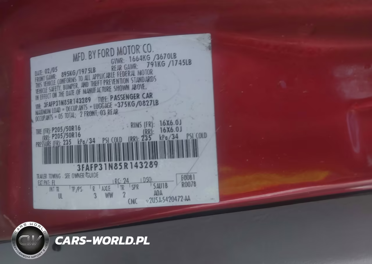 2005 Ford Focus Zx3 VIN:3FAFP31N85R143289 - 9