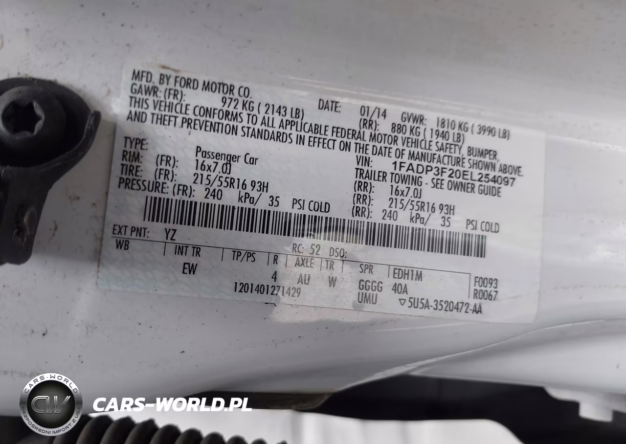 2014 Ford Focus Se VIN:1FADP3F20EL254097 - 9