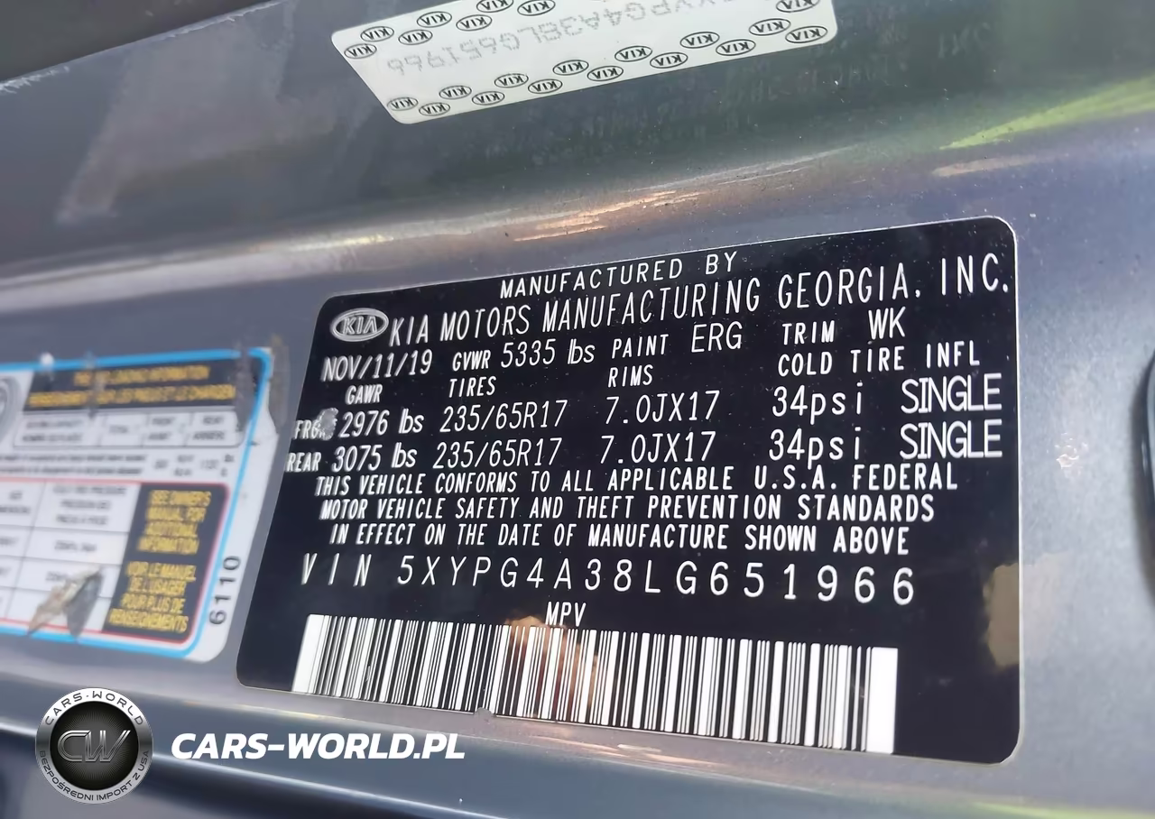 2020 Kia Sorento 2.4L Lx VIN:5XYPG4A38LG651966 - 9
