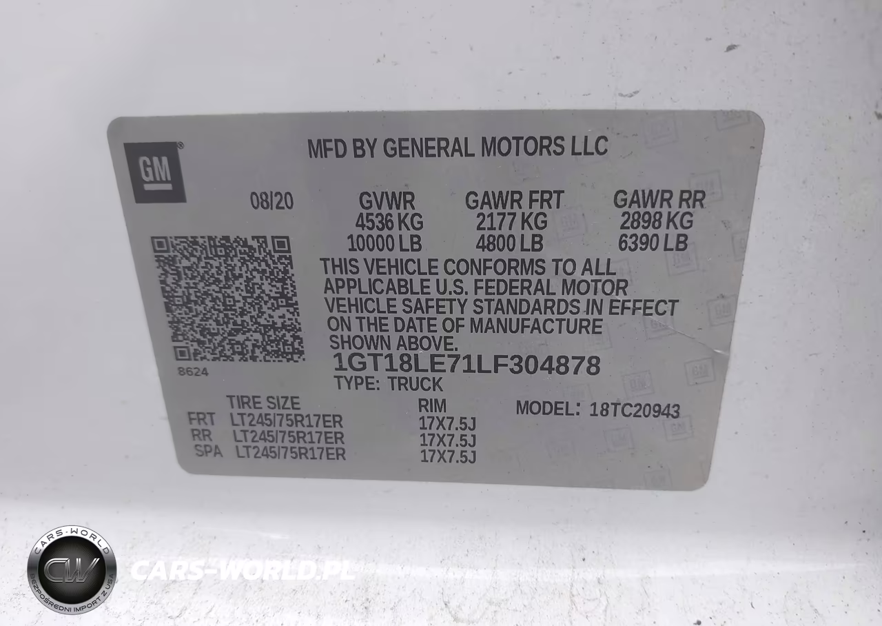 2020 GMC Sierra 2500Hd 2Wd Long Bed VIN:1GT18LE71LF304878 - 9
