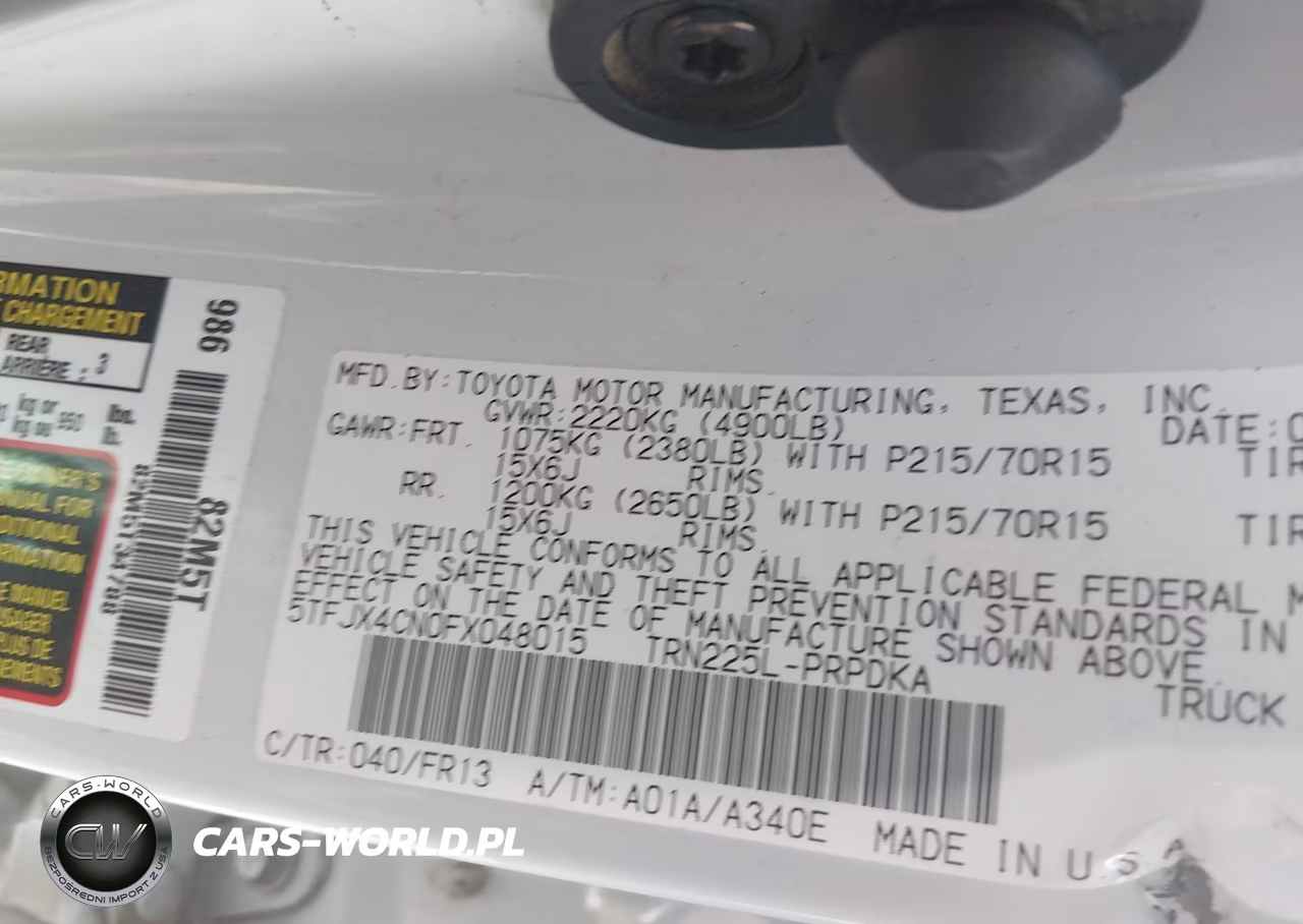 2015 Toyota Tacoma VIN:5TFJX4CN0FX048015 - 9