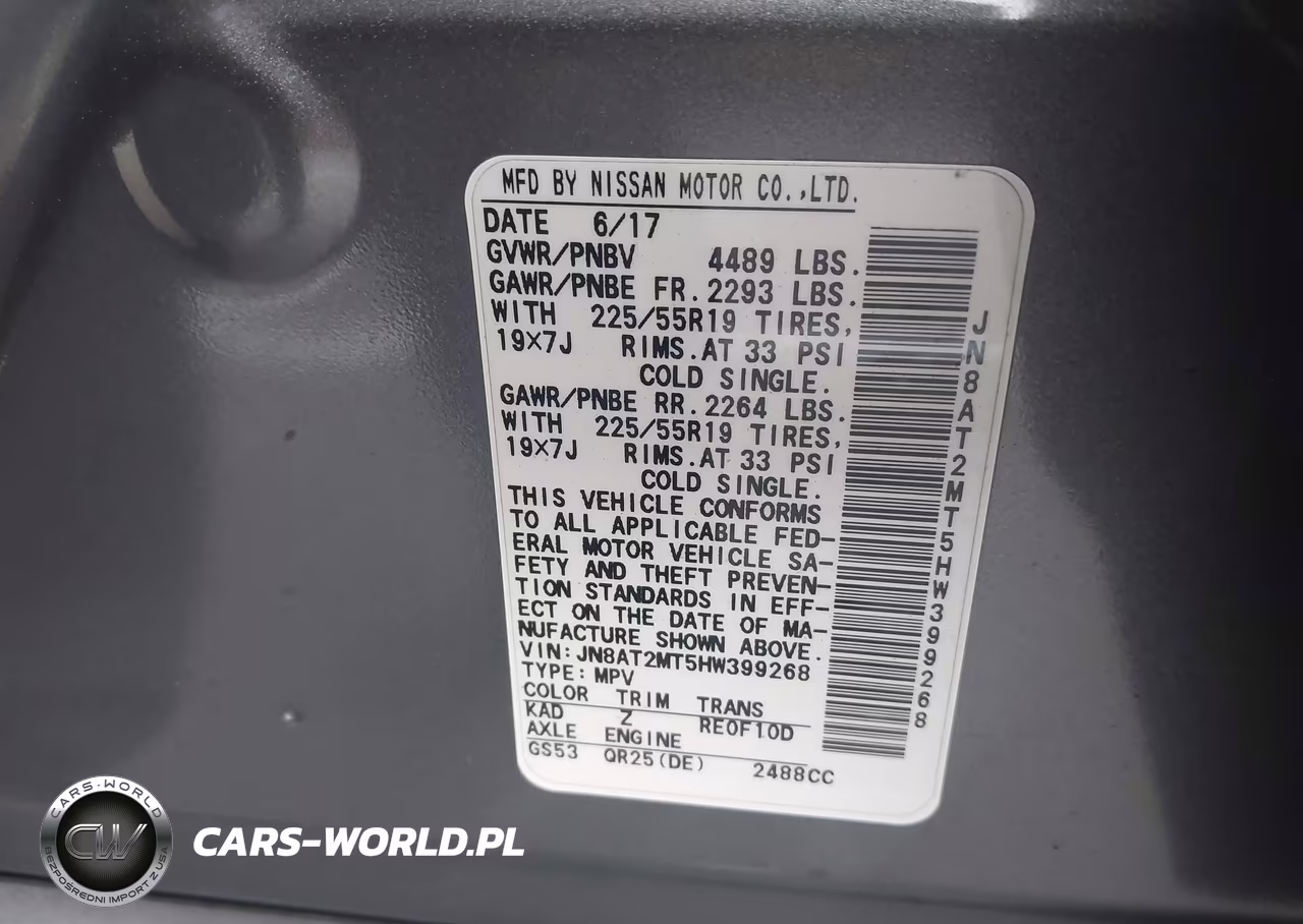 2017 Nissan Rogue Sl VIN:JN8AT2MT5HW399268 - 9