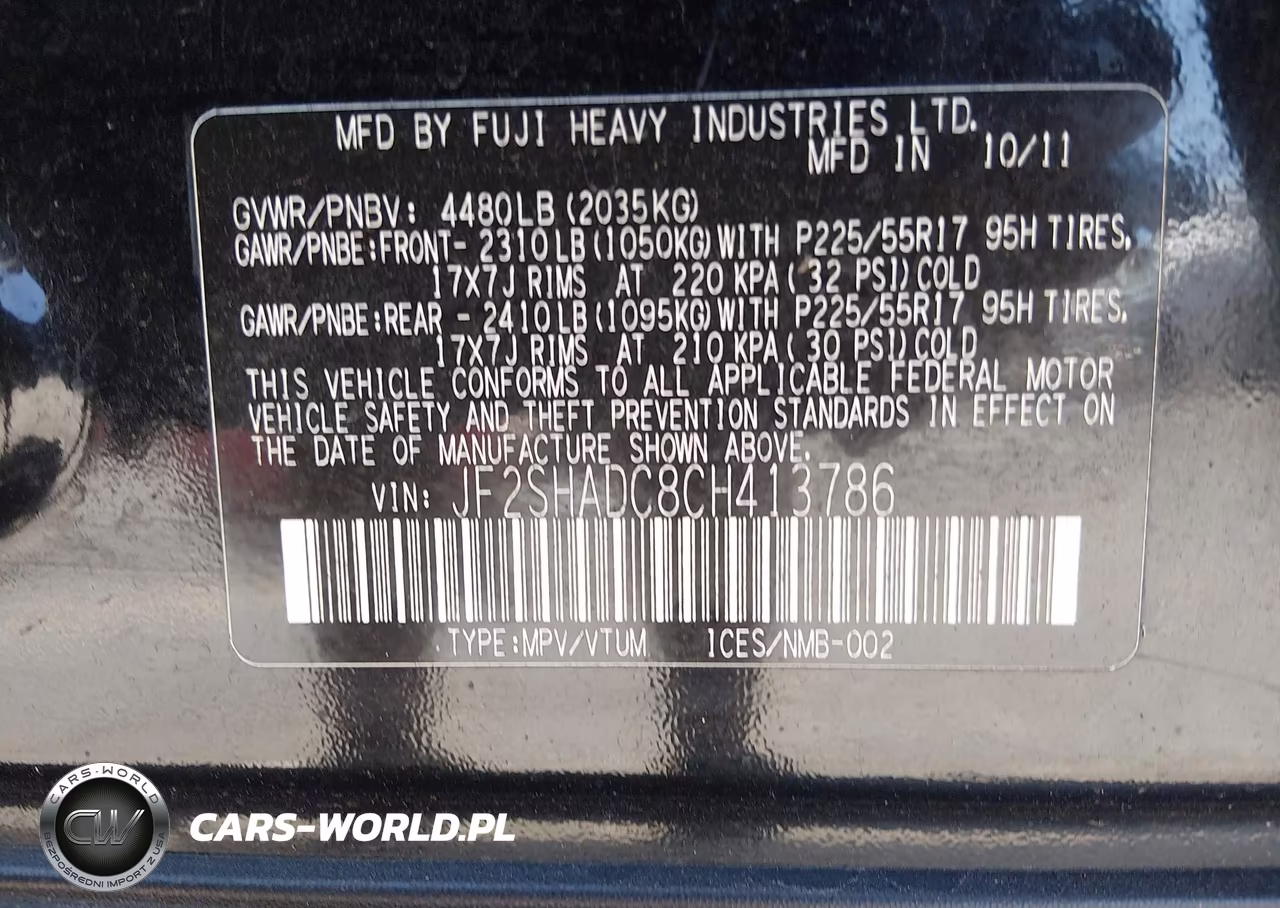 2012 Subaru Forester 2.5X Premium VIN:JF2SHADC8CH413786 - 9