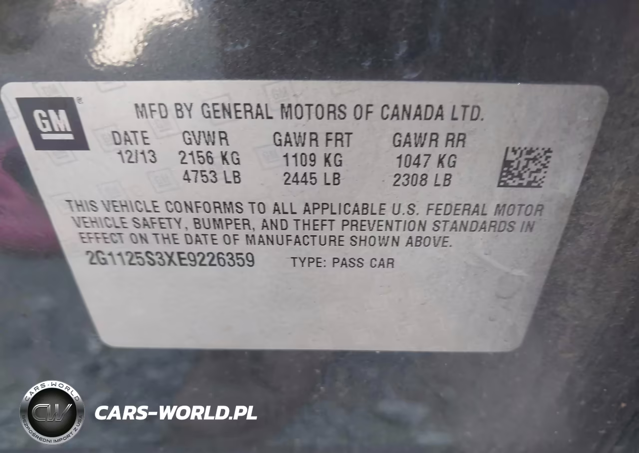 2014 Chevrolet Impala 2Lt VIN:2G1125S3XE9226359 - 9