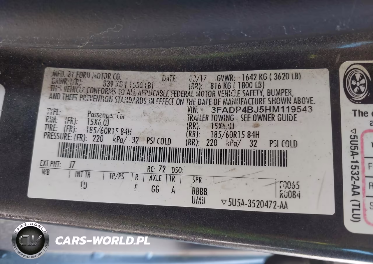 2017 Ford Fiesta Se VIN:3FADP4BJ5HM119543 - 9