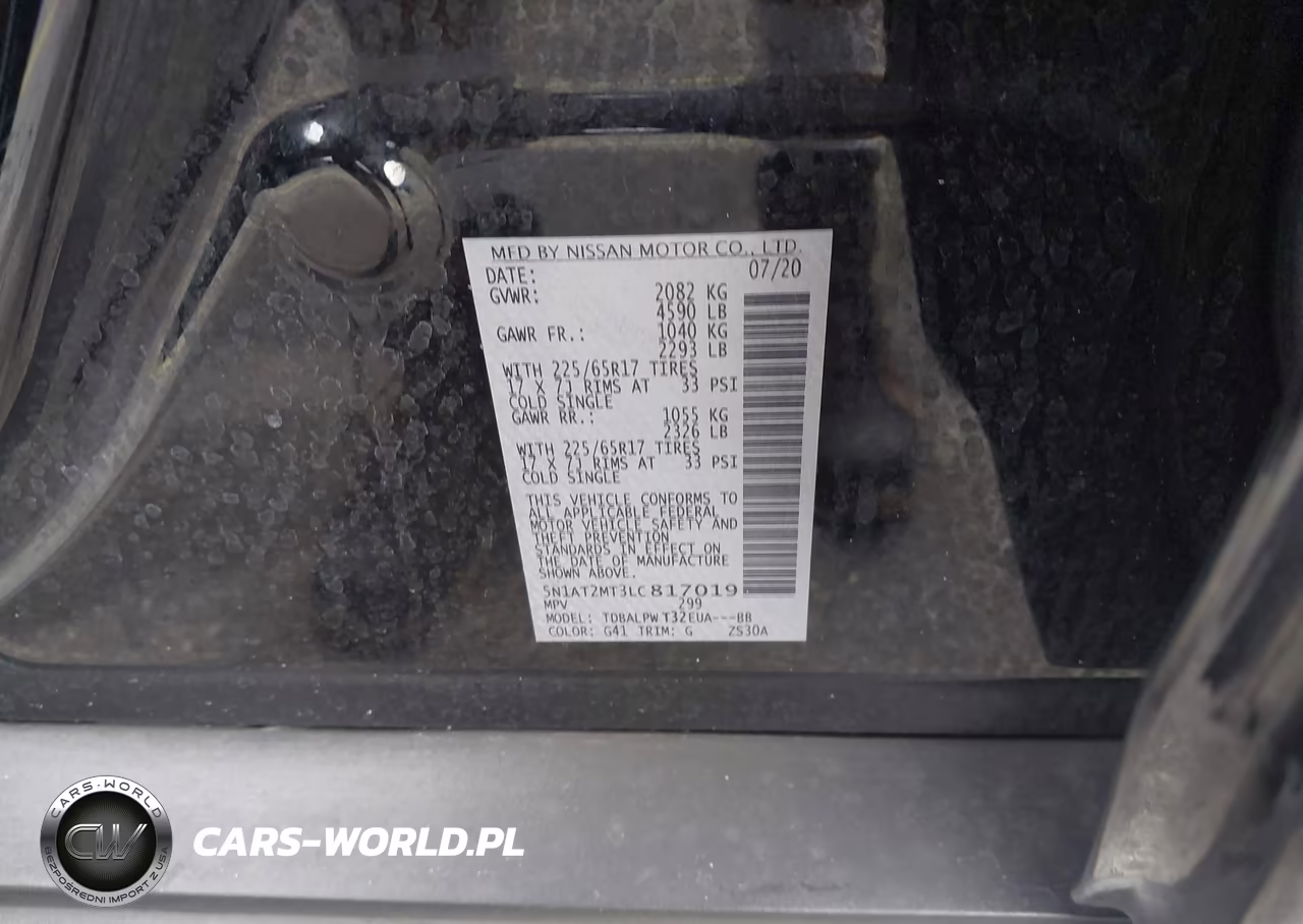 2020 Nissan Rogue S Fwd VIN:5N1AT2MT3LC817019 - 9