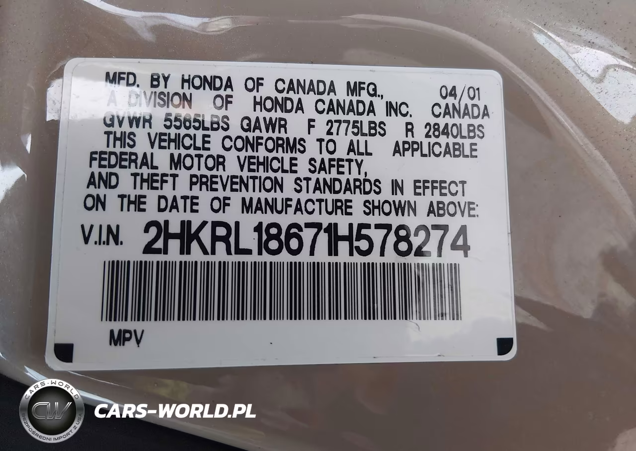 2001 Honda Odyssey Ex VIN:2HKRL18671H578274 - 9