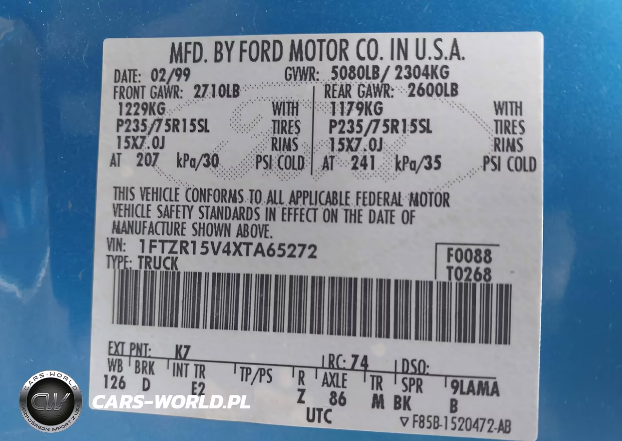1999 Ford Ranger Xl-Xlt VIN:1FTZR15V4XTA65272 - 9