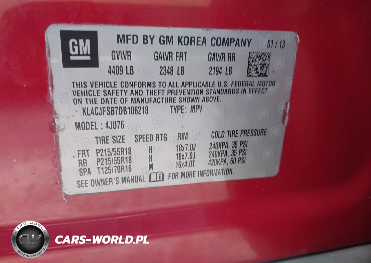 2013 Buick Encore Convenience VIN:KL4CJFSB7DB106218 - 9