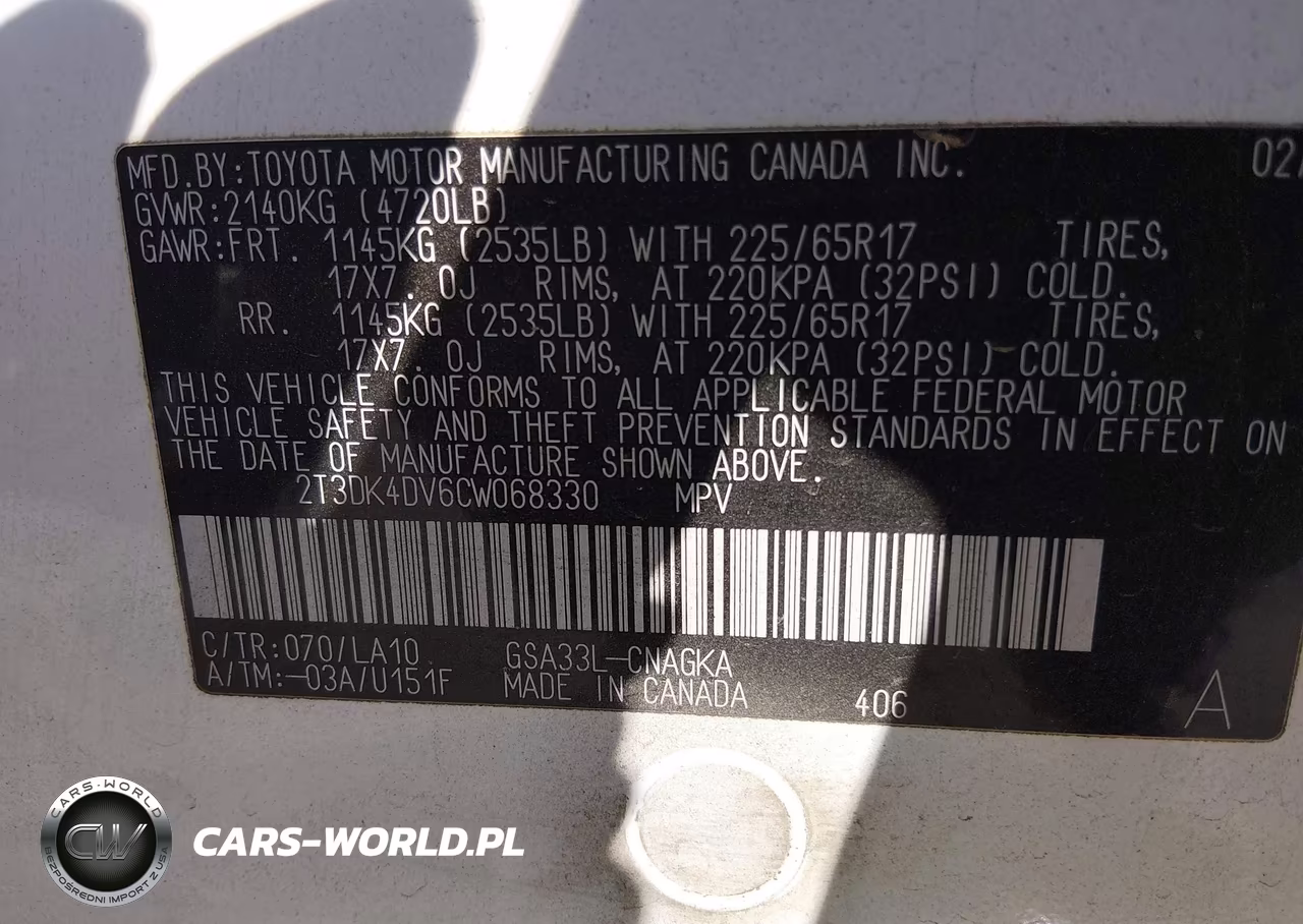 2012 Toyota Rav4 Limited V6 VIN:2T3DK4DV6CW068330 - 9