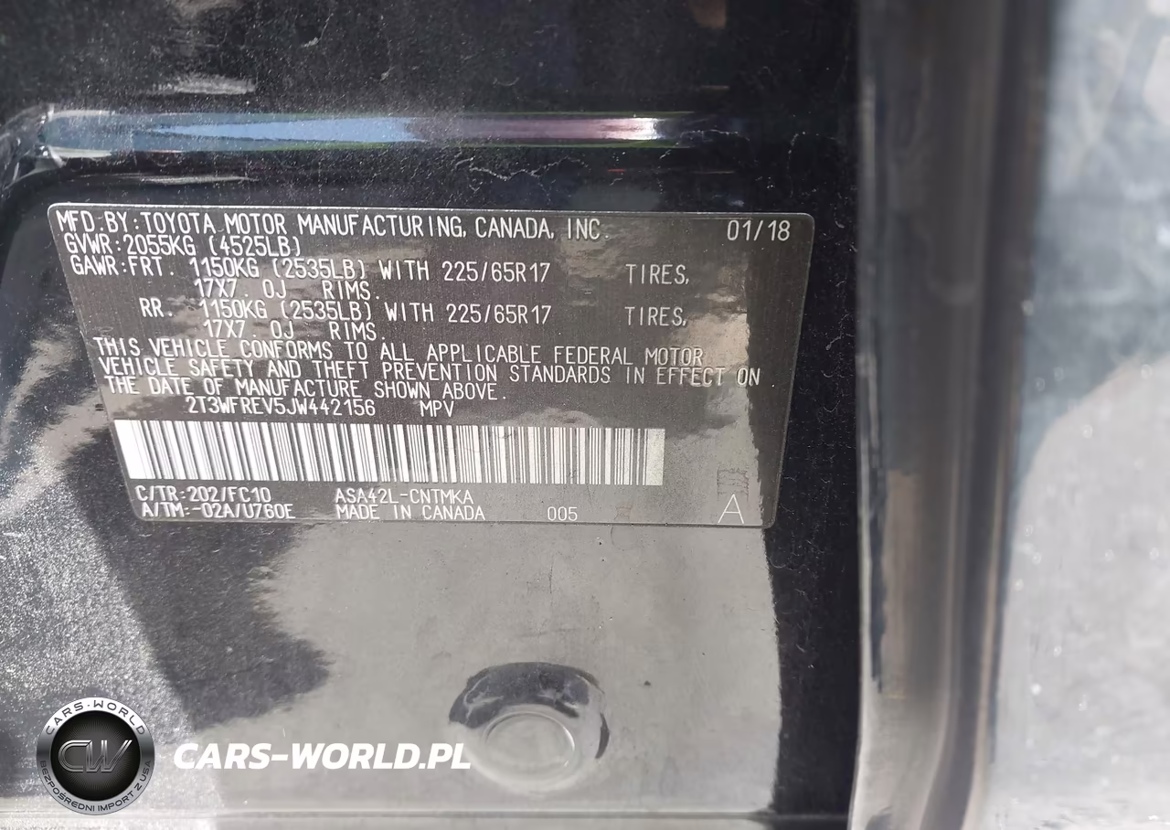 2018 Toyota Rav4 Xle VIN:2T3WFREV5JW442156 - 9