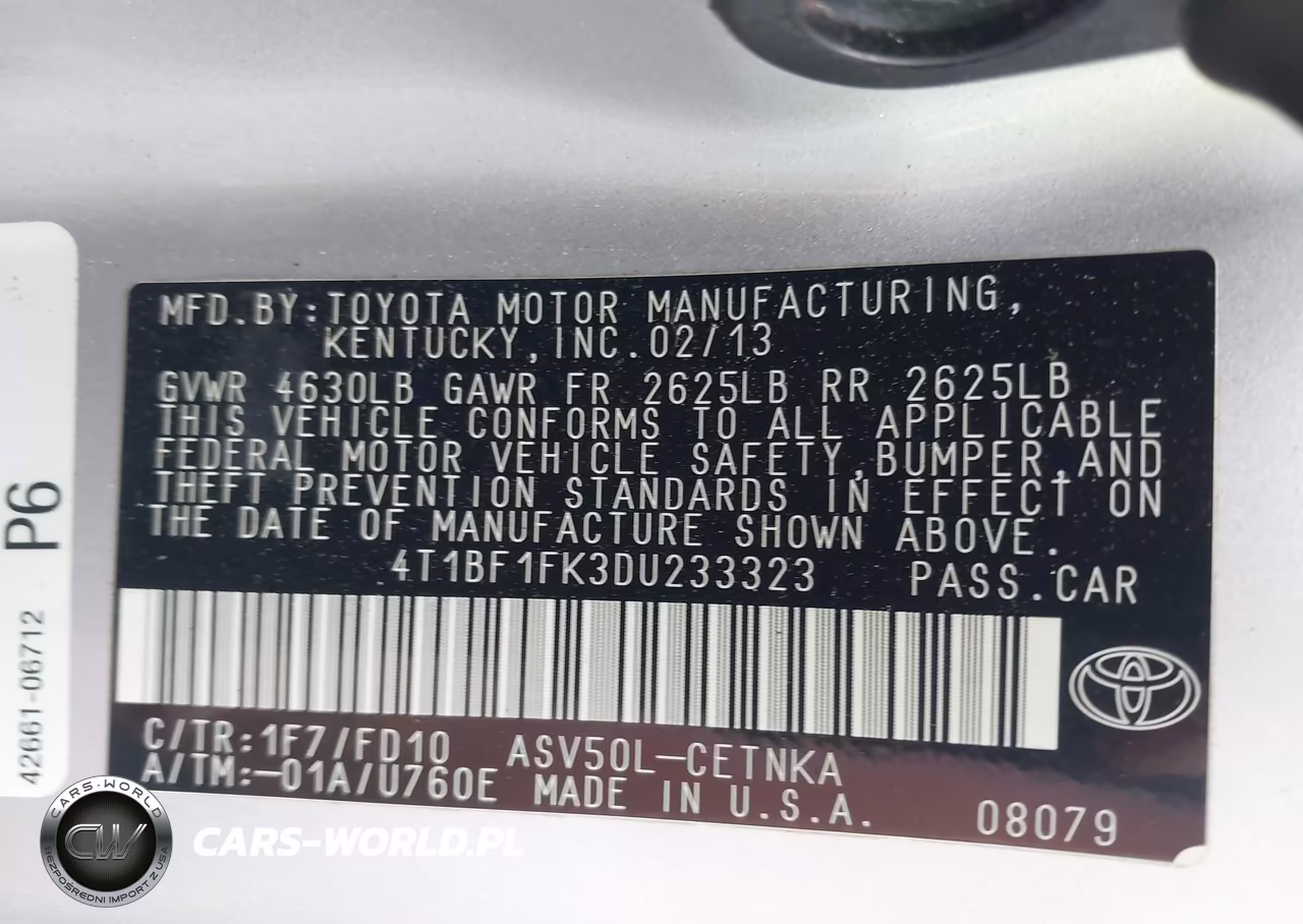 2013 Toyota Camry Le VIN:4T1BF1FK3DU233323 - 9
