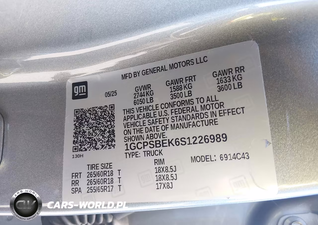 2025 Chevrolet Colorado 2Wd Wt VIN:1GCPSBEK6S1226989 - 9