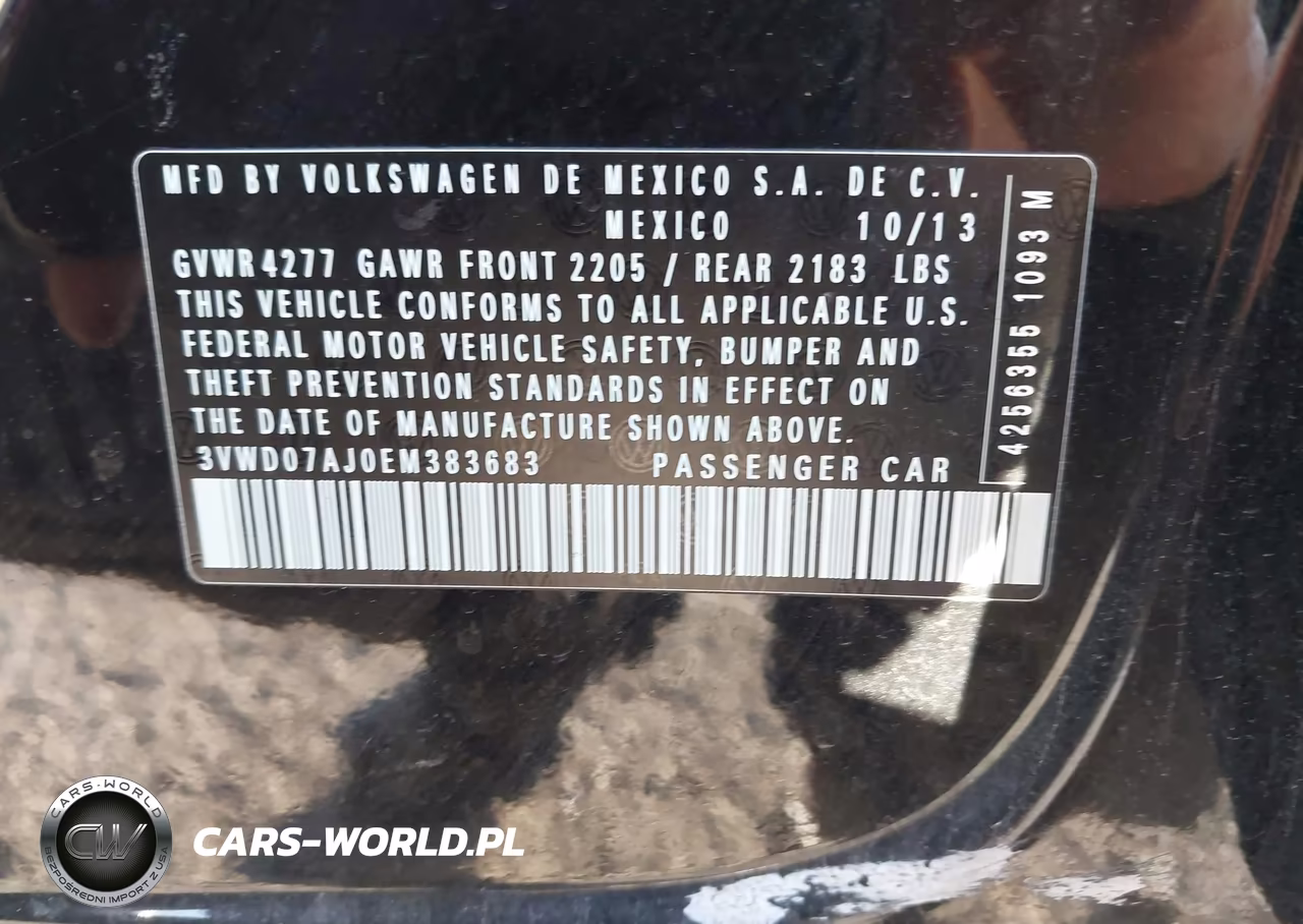 2014 Volkswagen Jetta 1.8T Se VIN:3VWD07AJ0EM383683 - 9