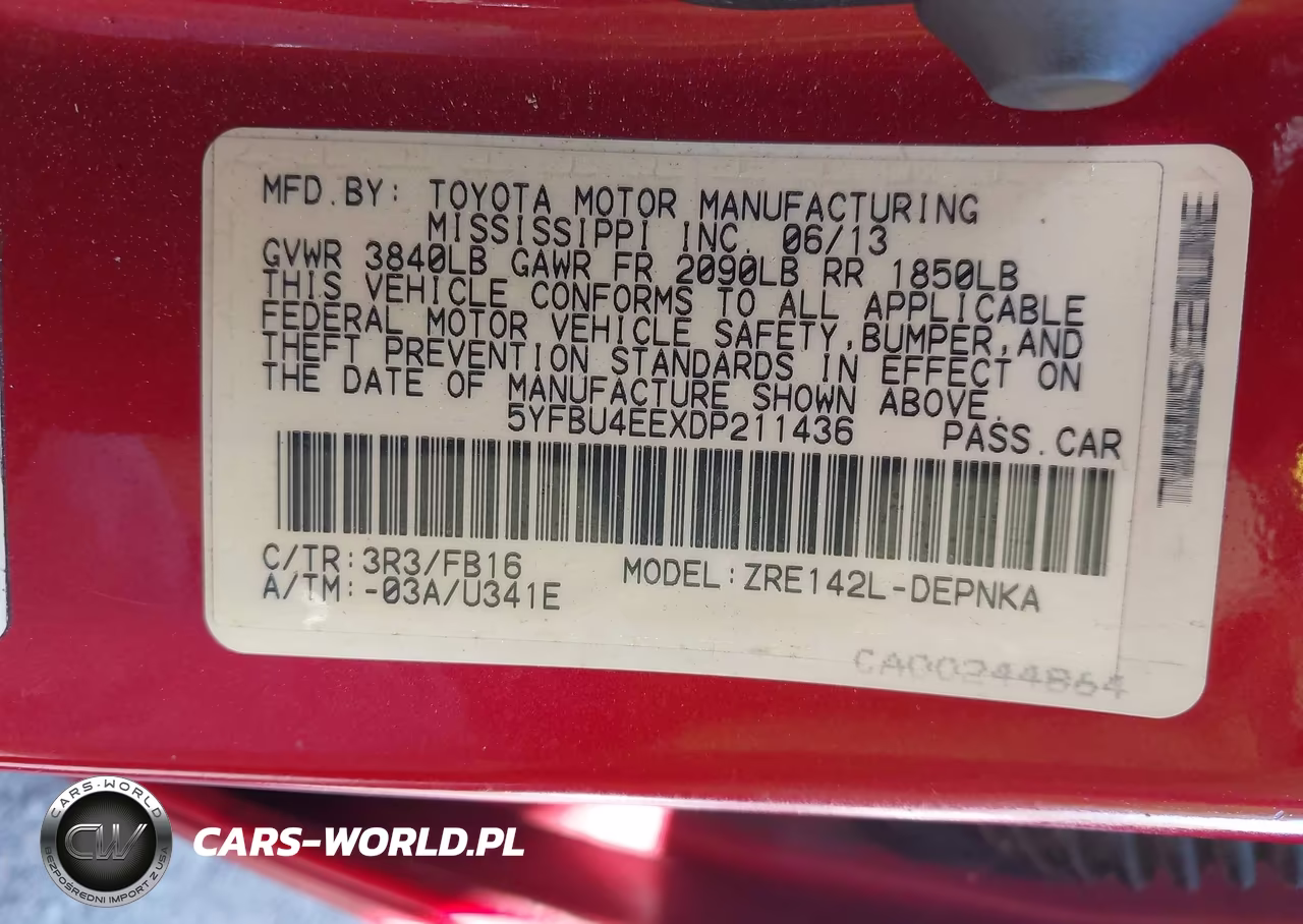 2013 Toyota Corolla Le VIN:5YFBU4EEXDP211436 - 9