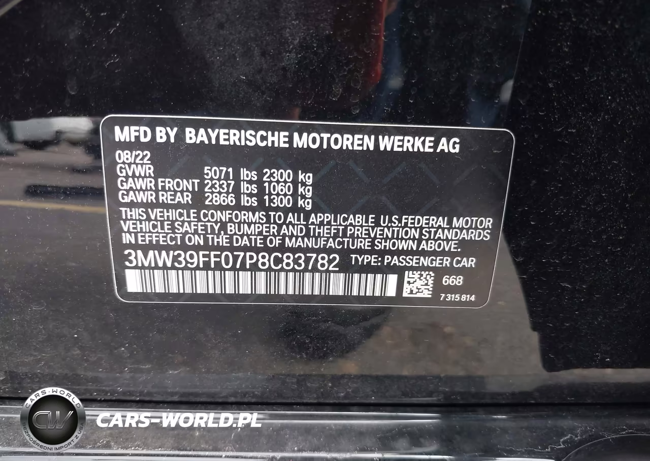 2023 BMW 330E VIN:3MW39FF07P8C83782 - 9