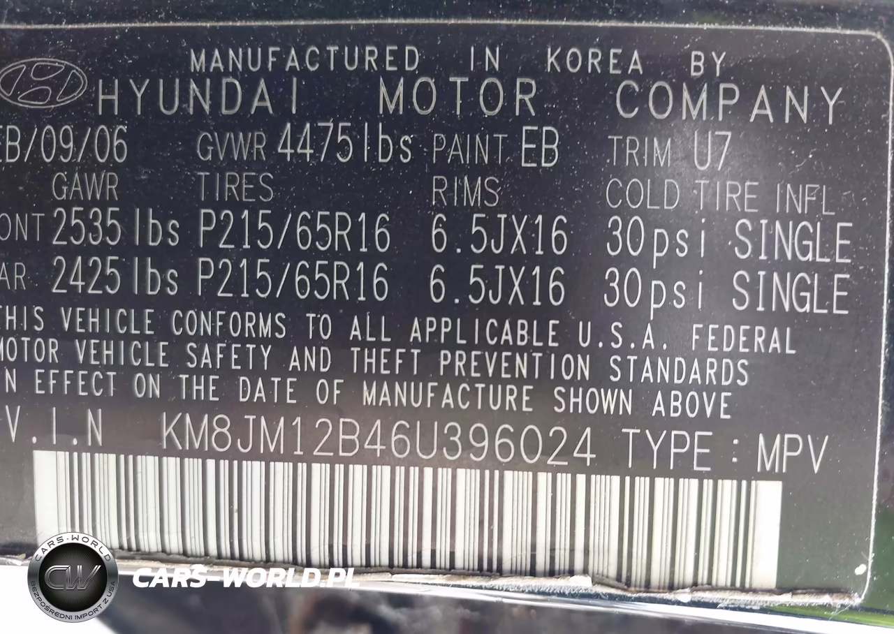 2006 Hyundai Tucson Gl VIN:KM8JM12B46U396024 - 9
