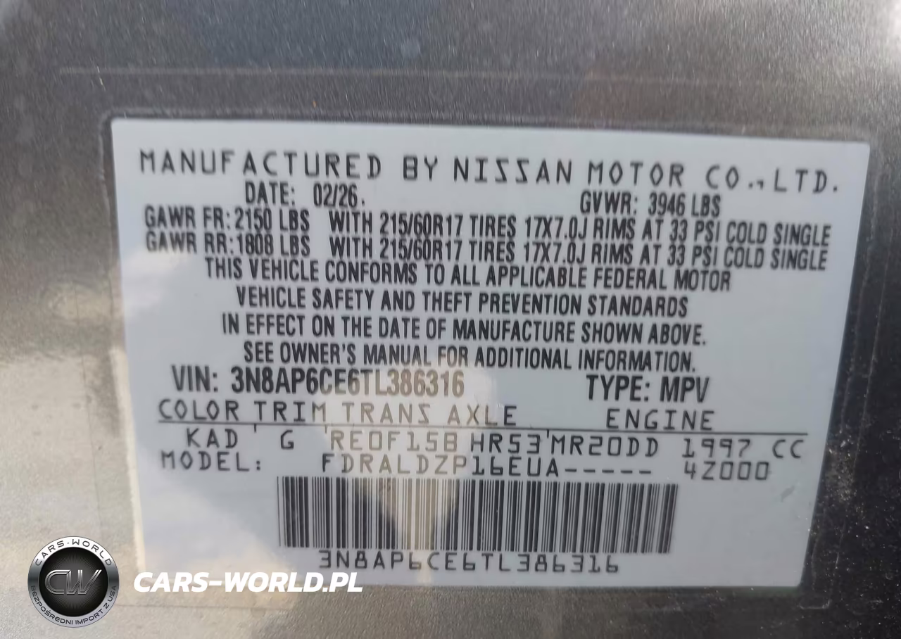 2026 Nissan Kicks Sv VIN:3N8AP6CE6TL386316 - 9