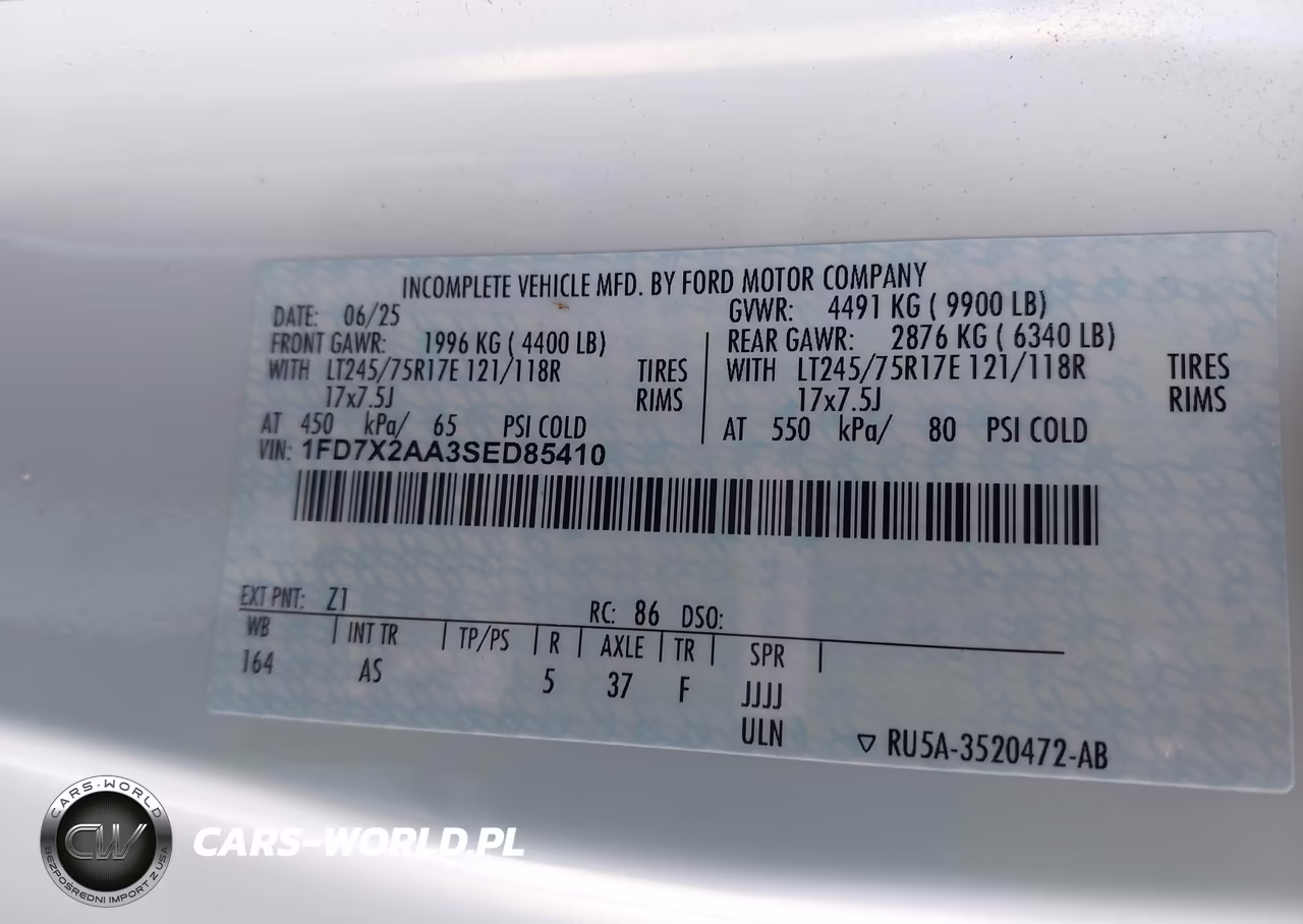 2025 Ford F-250 Xl VIN:1FD7X2AA3SED85410 - 9