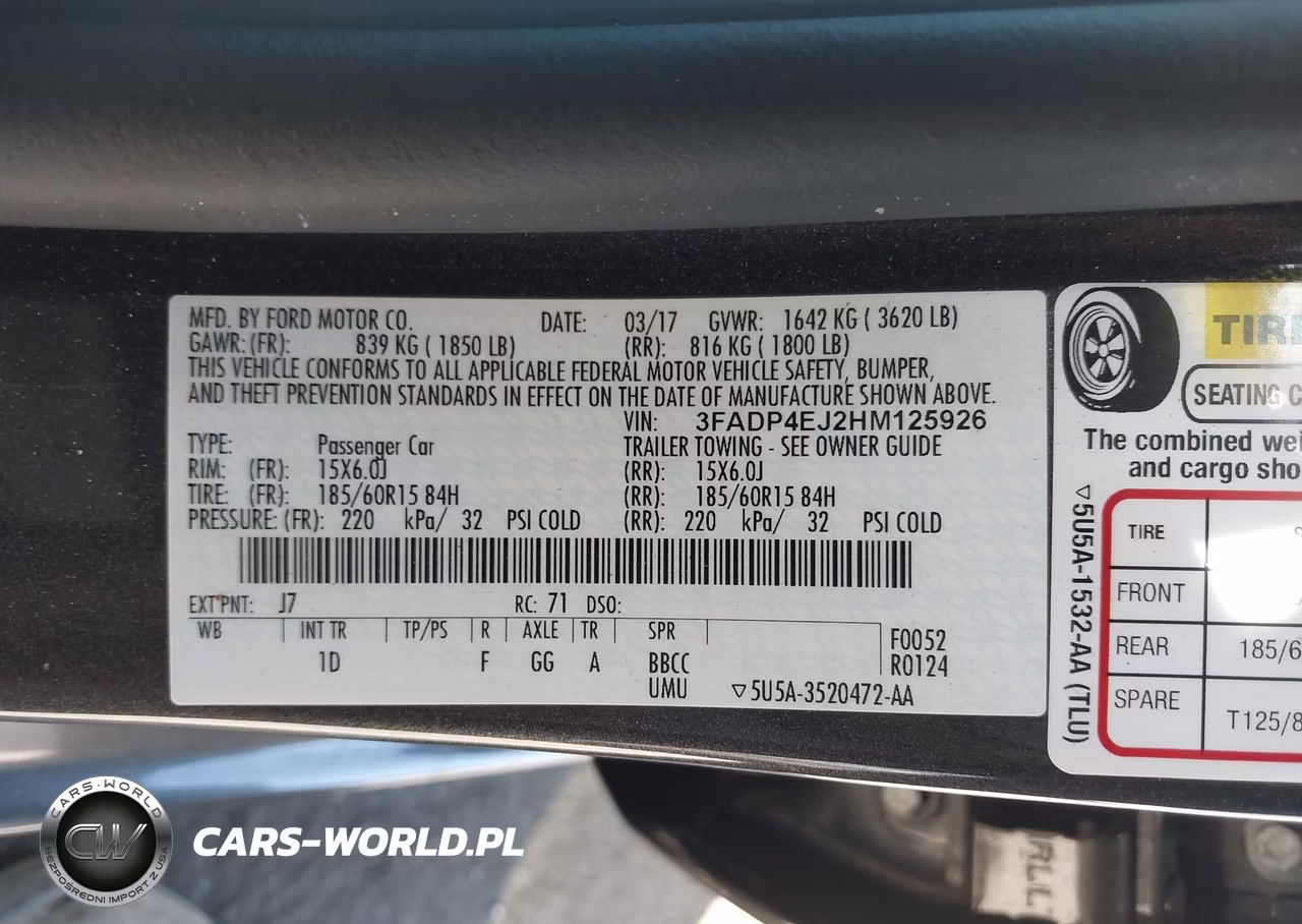 2017 Ford Fiesta Se VIN:3FADP4EJ2HM125926 - 9
