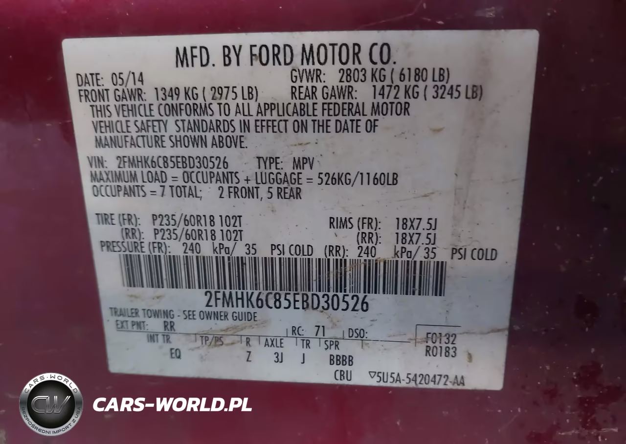 2014 Ford Flex Sel VIN:2FMHK6C85EBD30526 - 9