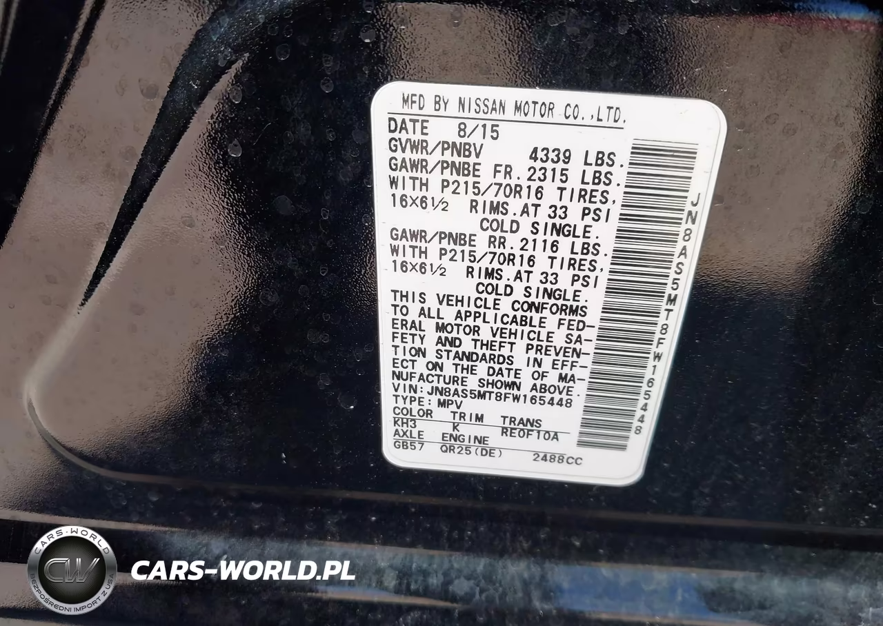 2015 Nissan Rogue Select S VIN:JN8AS5MT8FW165448 - 9