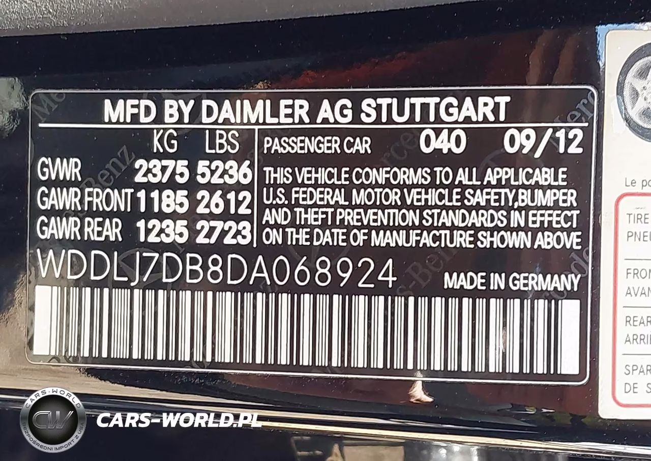2013 Mercedes-Benz Cls 550 VIN:WDDLJ7DB8DA068924 - 9