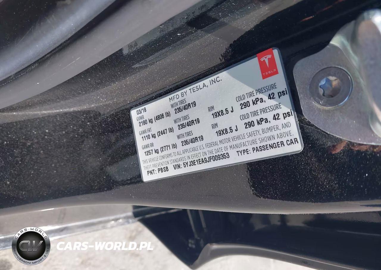 2018 Tesla Model 3 Long Range-Mid Range VIN:5YJ3E1EA9JF009353 - 9