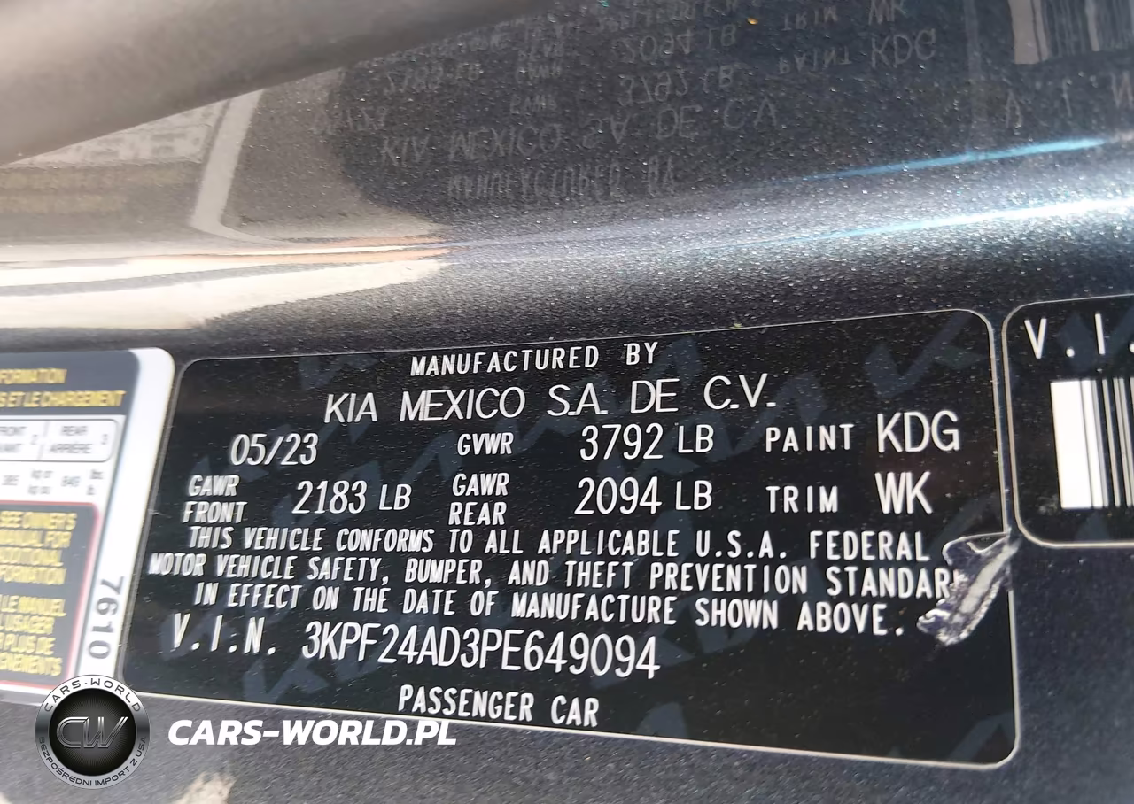 2023 Kia Forte Lxs VIN:3KPF24AD3PE649094 - 9