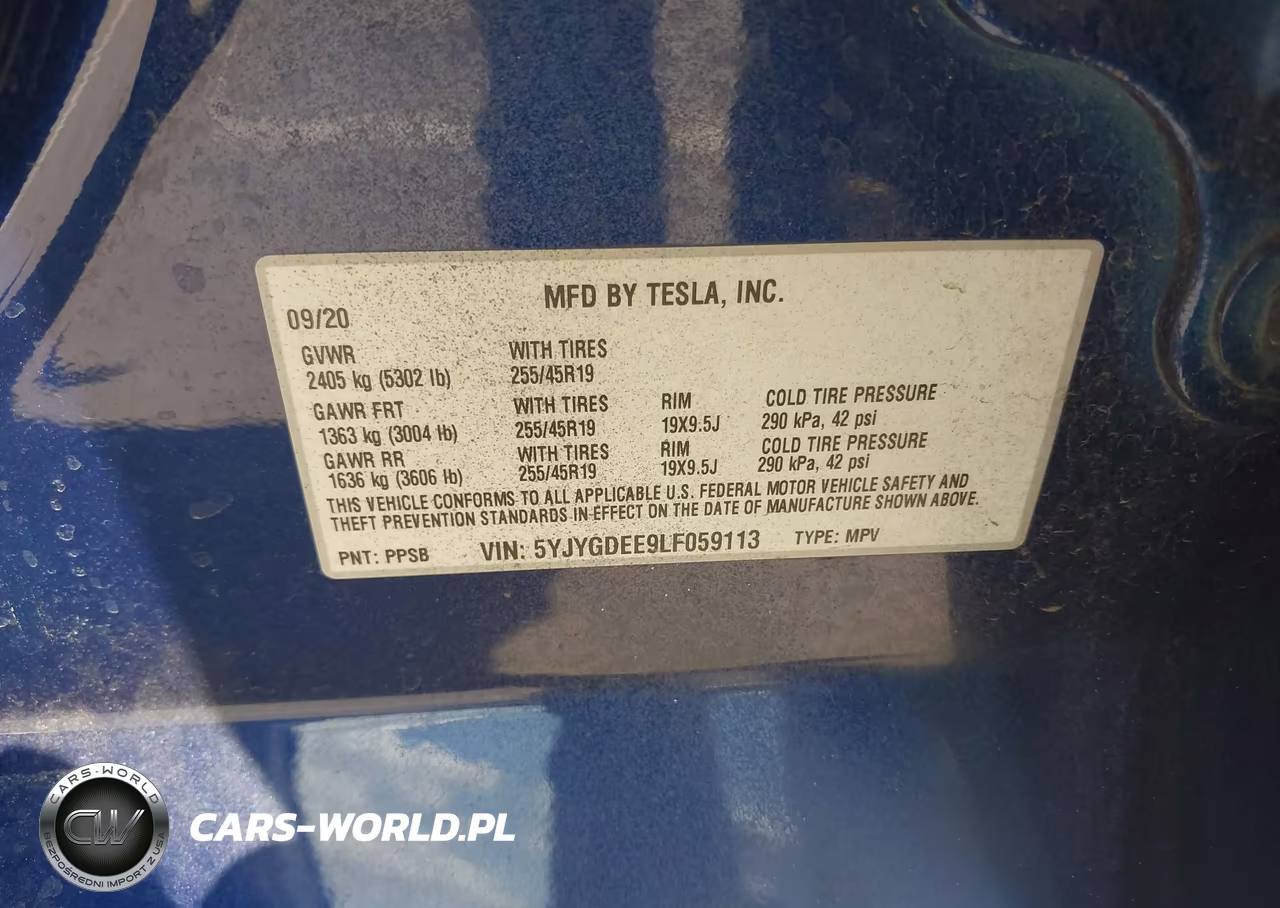 2020 Tesla Model Y Long Range Dual Motor All-Wheel Drive VIN:5YJYGDEE9LF059113 - 9