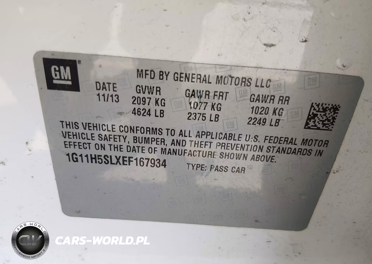 2014 Chevrolet Malibu 1Lz VIN:1G11H5SLXEF167934 - 9