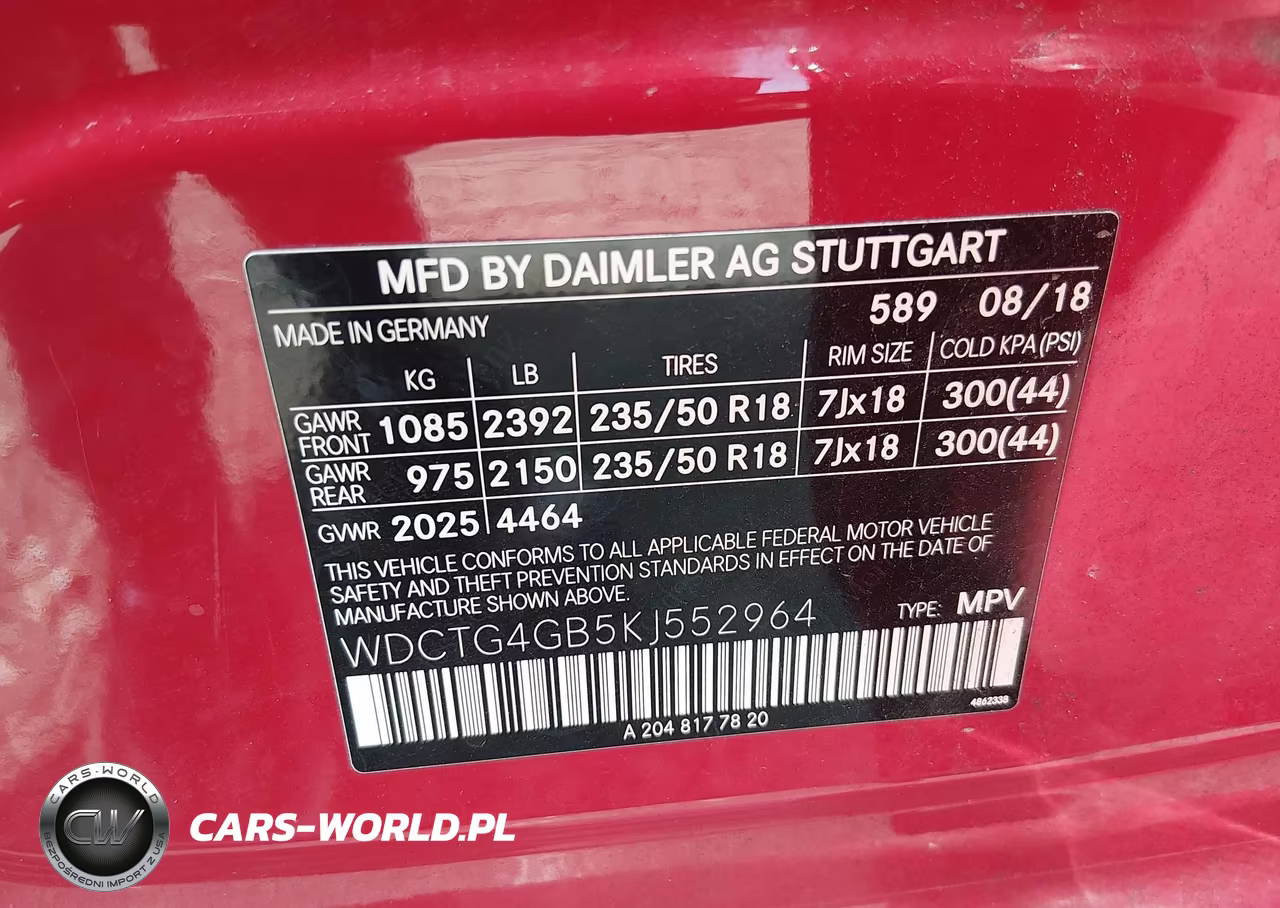 2019 Mercedes-Benz Gla 250 4Matic VIN:WDCTG4GB5KJ552964 - 9