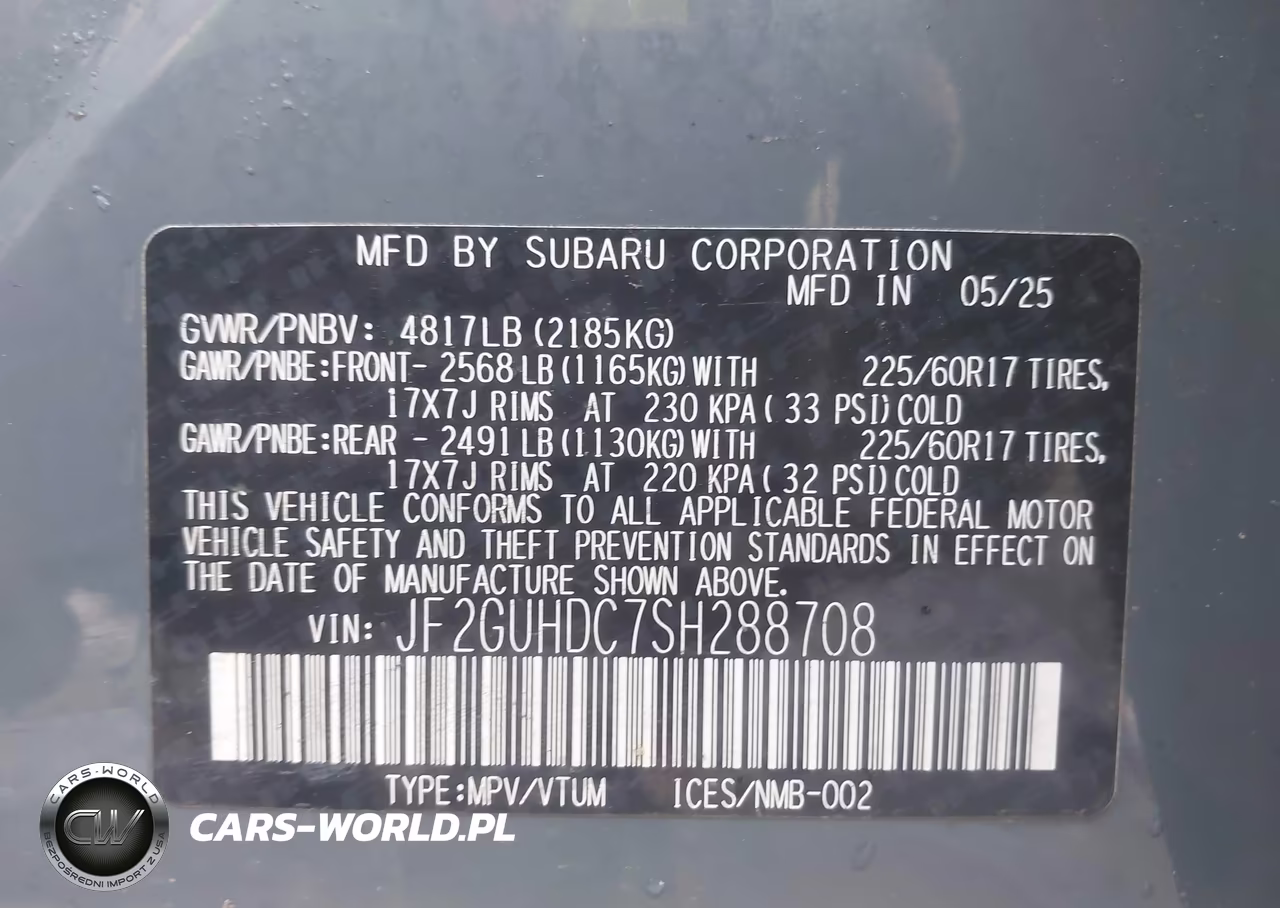 2025 Subaru Crosstrek Premium VIN:JF2GUHDC7SH288708 - 9