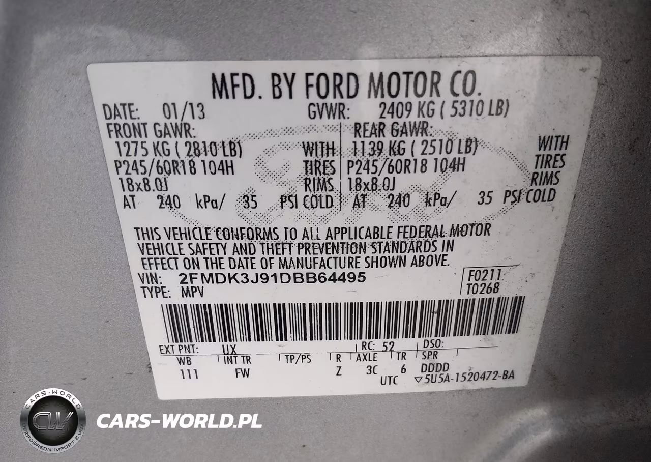 2013 Ford Edge Sel VIN:2FMDK3J91DBB64495 - 9